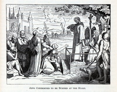 Żydzi skazani na spalenie na stosie, 1882 r. autorstwa Unbekannt