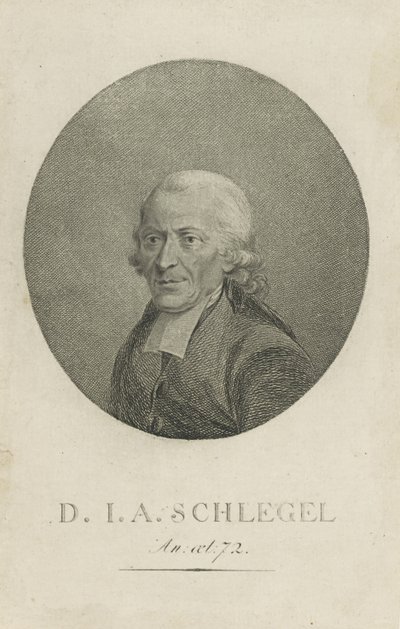 Johann Adolf Schlegel 1721-1793, ok. n.e. 1800 autorstwa Unbekannt