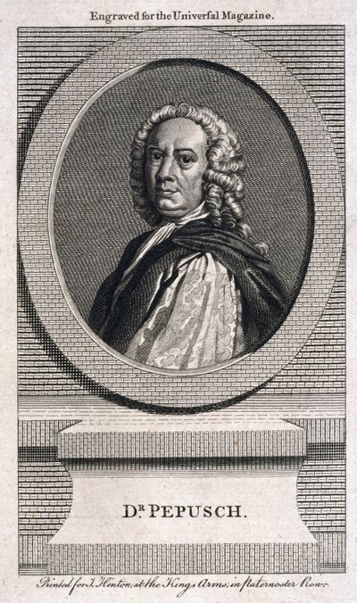 Johann Christoph Pepusch, niemiecki kompozytor i teoretyk muzyki, ok. 1725 autorstwa Unbekannt