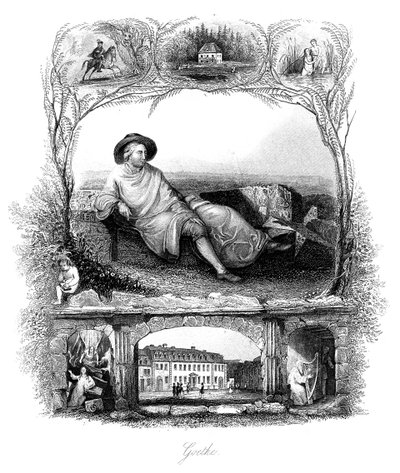 Johann Wolfgang von Goethe, niemiecki poeta, dramaturg i naukowiec, XIX wiek autorstwa Unbekannt