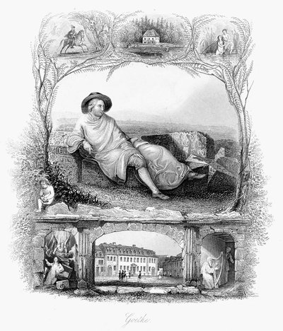 Johann Wolfgang von Goethe, niemiecki poeta, dramaturg i naukowiec, ok. 1860 autorstwa Unbekannt