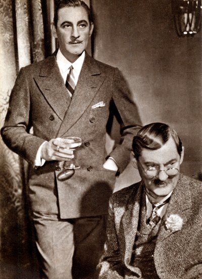 John 1882-1942 i Lionel 1878-1954 Barrymore, amerykańscy aktorzy teatralni i filmowi autorstwa Unbekannt