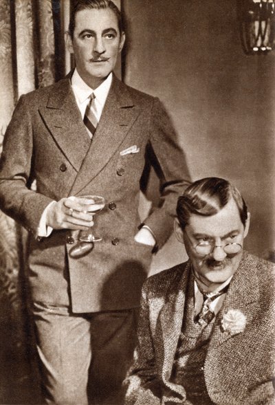 John Barrymore i Lionel Barrymore, amerykańscy aktorzy, 1933 autorstwa Unbekannt