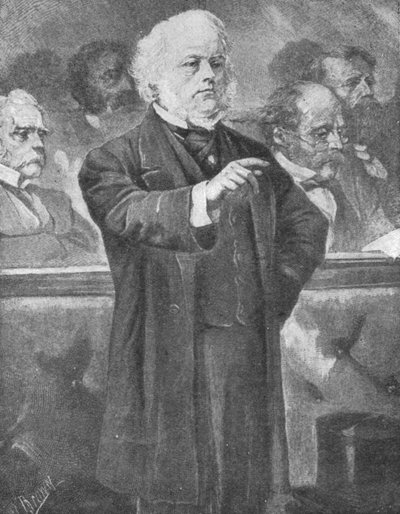 John Bright przemawiający w Izbie Gmin, ok. 1880 r., 1901 r. autorstwa Unbekannt