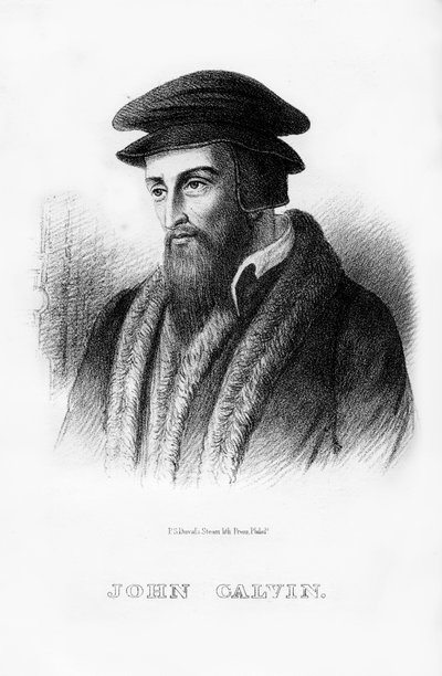 John Calvin, francuski teolog chrześcijański, 1854 autorstwa Unbekannt