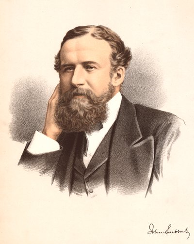 John Lubbock, pierwszy baron Avebury, angielski bankier, archeolog, przyrodnik i polityk, c1880 autorstwa Unbekannt