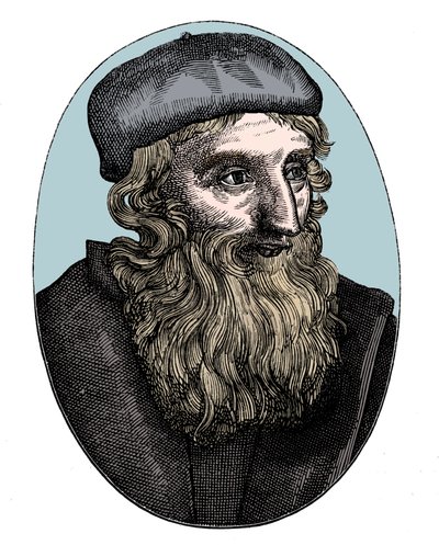 Jan Wiklif, XIV-wieczny angielski reformator religijny, XVI w. autorstwa Unbekannt