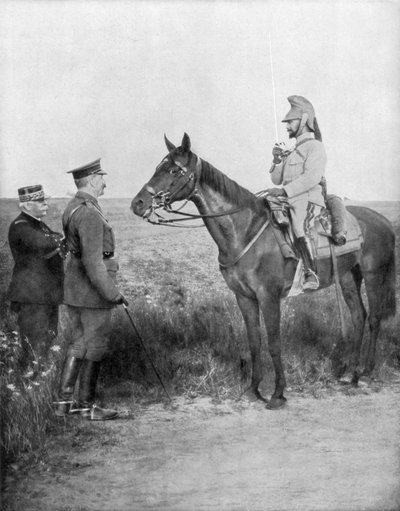 Joseph Joffre, Lord Kitchener i generał Baratier, Francja, I wojna światowa, 16 sierpnia 1915 autorstwa Unbekannt
