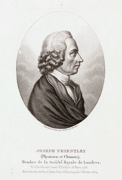 Joseph Priestley, angielsko-amerykański teolog i chemik, ok. 1780 autorstwa Unbekannt