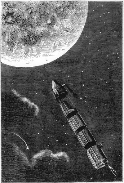 Jules Verne 1828-1905, Z Ziemi na Księżyc, 1865 autorstwa Unbekannt