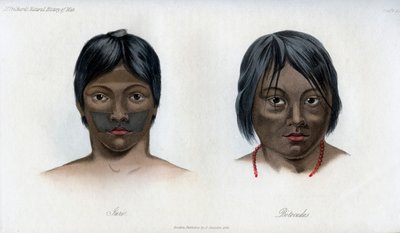 Juri i Botocudos z narodu Brasilio-Guarani, 1848 autorstwa Unbekannt