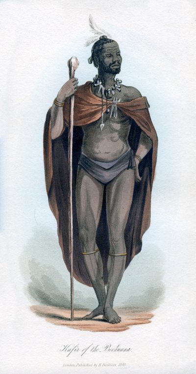 Kafir z Bechuany, 1848 autorstwa Unbekannt