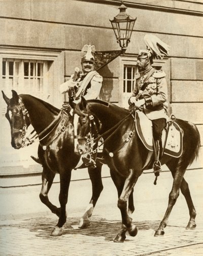 Kaiser Wilhelm II i król Jerzy V w Berlinie, Niemcy, 1911, 1935. autorstwa Unbekannt