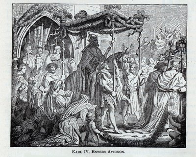 Karol IV wkracza do Awinionu, 1882 r. autorstwa Unbekannt
