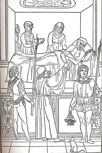 Ketham: Fasciculus Medicinae, Wenecja, 1493, Leczenie zarazy, c1493 autorstwa Unbekannt