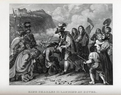 Król Karol II lądowanie w Dover, 1882 autorstwa Unbekannt