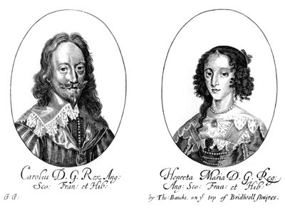 Król Karol I 1600-1649 i królowa Henrietta Maria 1609-1669 autorstwa Unbekannt