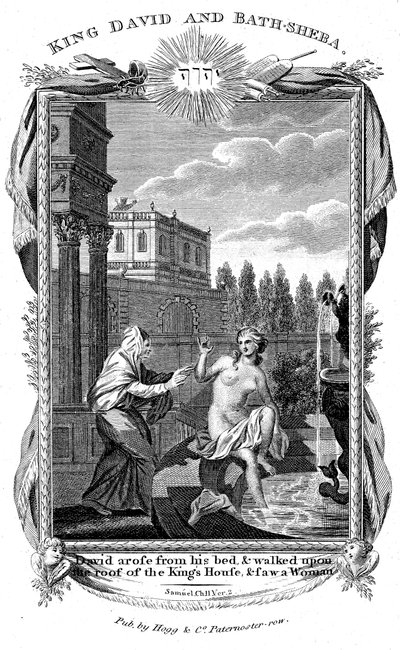 Król Dawid spoglądający na Batszebę, ok. 1804 r. autorstwa Unbekannt