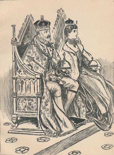 „Król Edward VII i królowa Aleksandra”, c1907 autorstwa Unbekannt
