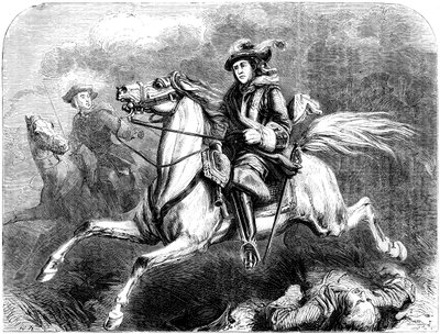Król Jerzy II w bitwie pod Dettingen, 1743 autorstwa Unbekannt