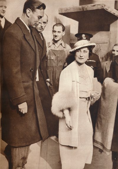 Król Jerzy VI i królowa Elżbieta opuszczają próbę po koronacji, 1937 autorstwa Unbekannt