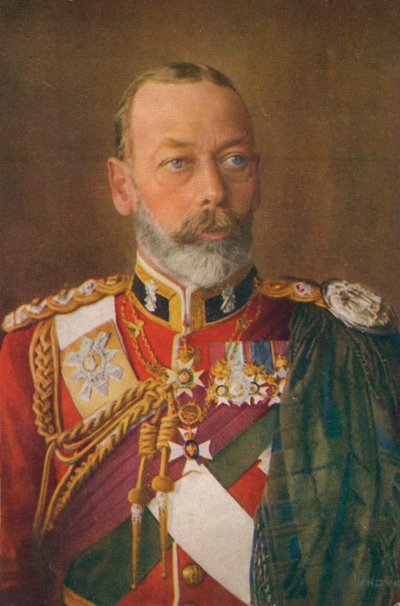 Król Jerzy V 1865-1936 jako pułkownik naczelny Czarnego Zegarka autorstwa Unbekannt