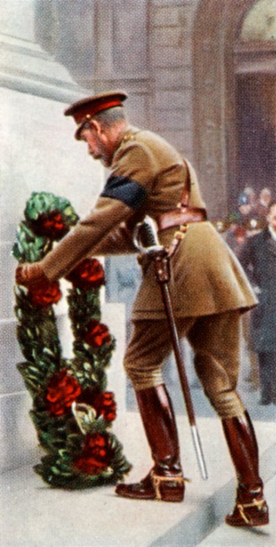 Król Jerzy V na grobowcu, 11 listopada 1920 r., c1935 autorstwa Unbekannt