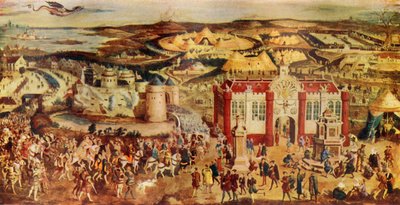 Król Henryk VIII. Spotkanie...Franciszek na...Pole Zlotej Sukni, 1520, c1930. autorstwa Unbekannt