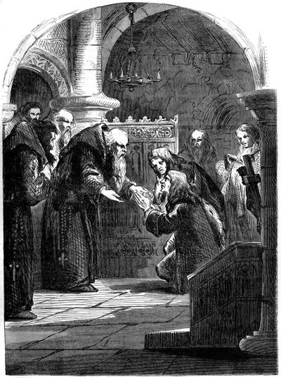 Król Anglii Jakub II 1633-1701 w opactwie La Trappe, Orne, Francja, XVII wiek XIX wiek autorstwa Unbekannt