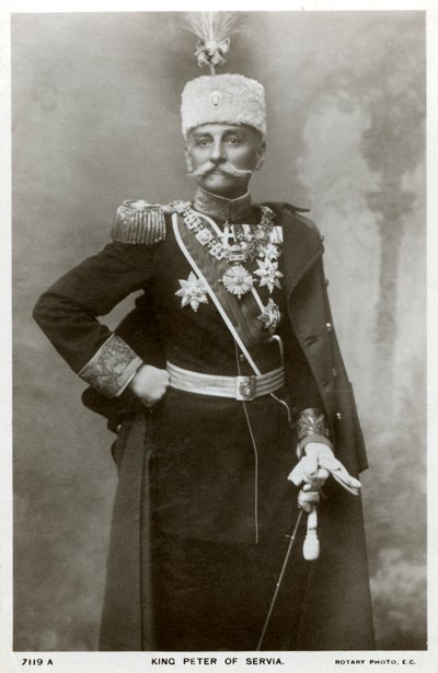 Król Piotr I Serbii, c1903-c1918 autorstwa Unbekannt