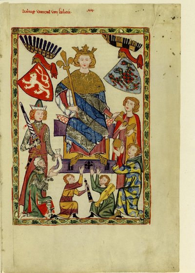 Król Wacław II Czeski Z Kodeksu Manesse, między 1305 a 1340 autorstwa Unbekannt