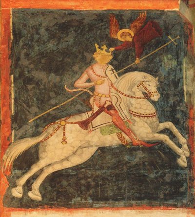 Król Władysław II. Jagiełło. Fresk w Kaplicy Trójcy Świętej w Lublinie, początek XV w. autorstwa Unbekannt