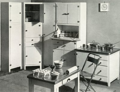 Meble kuchenne firmy Heals, Londyn, 1937. autorstwa Unbekannt