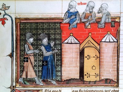 Templariusze przed Jerozolimą, ok. 1099, XIV w. autorstwa Unbekannt