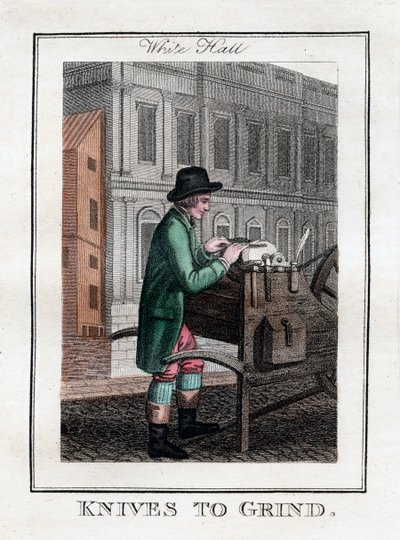 Noże do szlifowania, Whitehall, Londyn, 1805 autorstwa Unbekannt