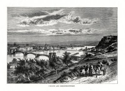 Twierdza Koblencja i Ehrenbreitstein, Niemcy, 1879 autorstwa Unbekannt