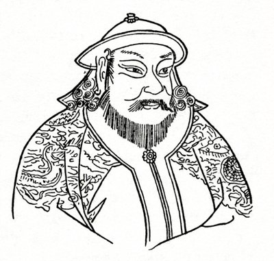 Kubilaj-chan 1215-1294 Imperium Mongolskiego i założyciel dynastii Yuan, 1912 autorstwa Unbekannt