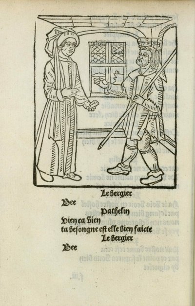 Farsa Mistrza Pathelina, c. 1490. autorstwa Unbekannt