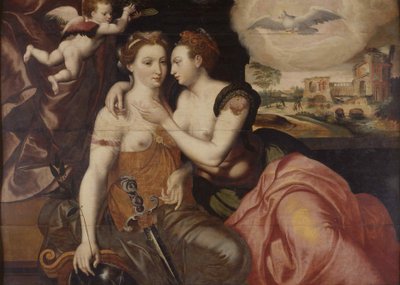 La Justice et la Paix Sprawiedliwość i pokój, c.1560. autorstwa Unbekannt