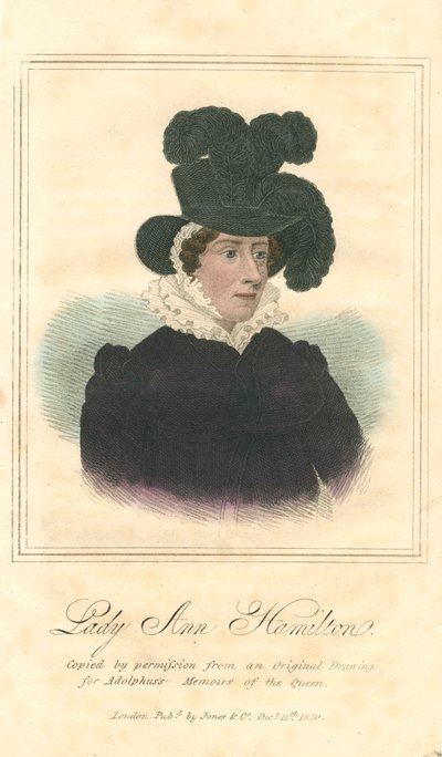 Lady Anna Hamilton, 1820 autorstwa Unbekannt