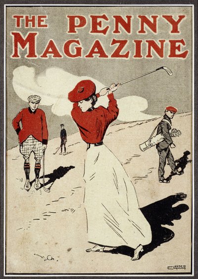 Golfistka robi zamach na okładce „The Penny Magazine”, c1900 autorstwa Unbekannt