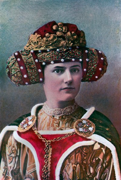 Nakrycie głowy Ladys, XIV wiek, 1910 autorstwa Unbekannt