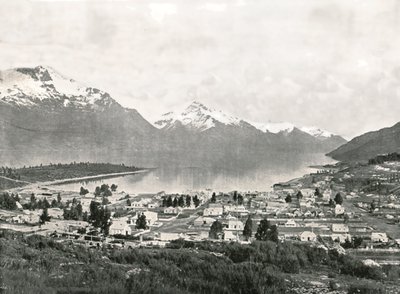 Jezioro Wakatipu i góry, Queenstown, Nowa Zelandia, 1895. autorstwa Unbekannt