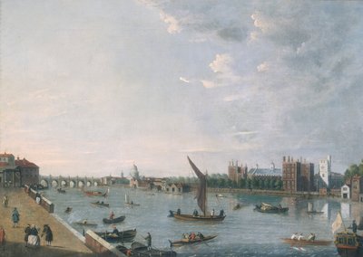 „Pałac Lambeth z Horseferry”, ok. 1750 r. autorstwa Unbekannt