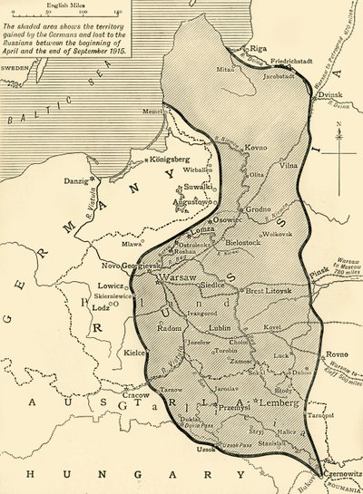 Ziemia zabrana przez Niemcy Rosji, I wojna światowa, 1915, c1920. autorstwa Unbekannt