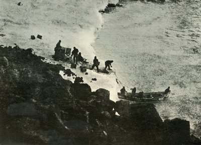 Magazyny do lądowania z łodzi na pierwszym miejscu lądowania, c1908, 1909 autorstwa Unbekannt