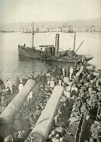 Lądowanie wojsk brytyjskich w Salonikach, 1919. autorstwa Unbekannt