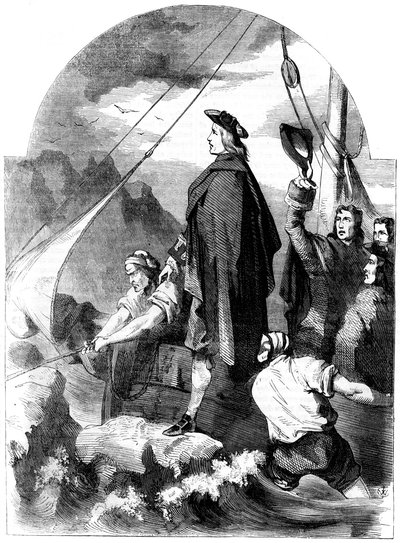 Lądowanie Chevalier de St George w Szkocji, 1715, XIX w. autorstwa Unbekannt