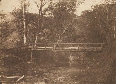 Krajobraz z drzewami i mostem, ca. 1850. autorstwa Unbekannt