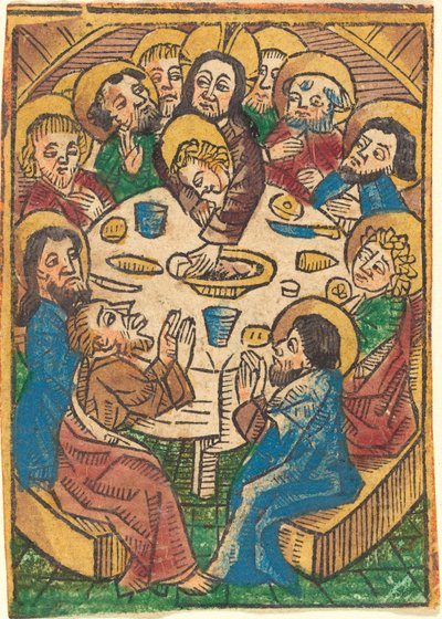 Ostatnia Wieczerza, ok. godz. 1490. autorstwa Unbekannt
